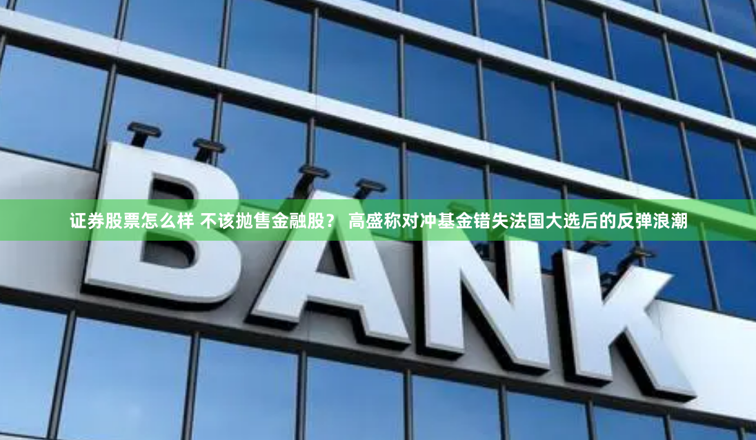 证券股票怎么样 不该抛售金融股？ 高盛称对冲基金错失法国大选后的反弹浪潮